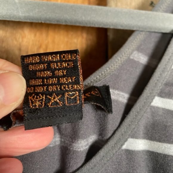 Soho Apparel Grey and White Stipe Tank Top - Picture 12 of 12